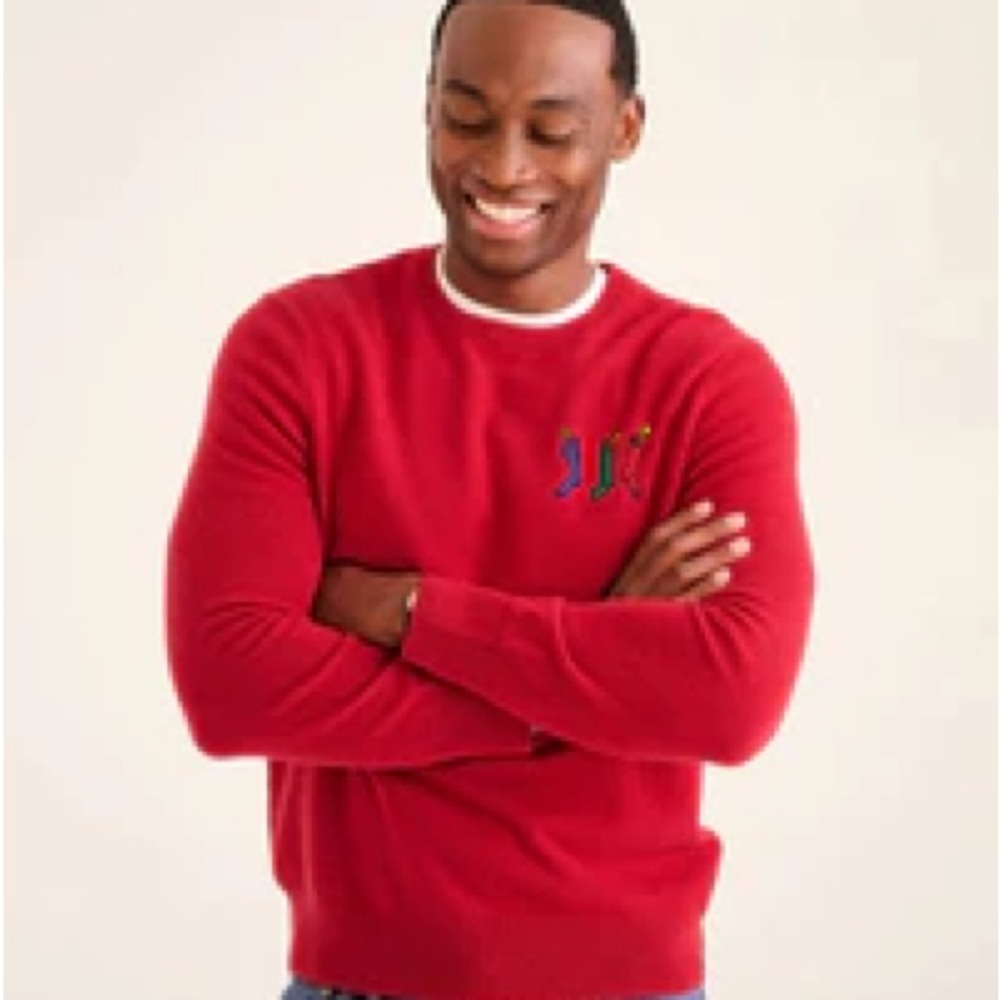 NAADAM Vibrant Red Cashmere Crewneck Sweater